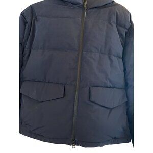 Everlane Womens  Outdoor Sporty L Hooded Puffer Jacket Polyester Black